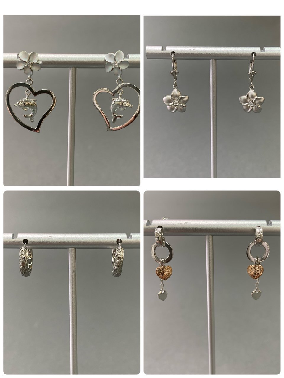 c6 L.M.A Hawaiian Jewelry 10点以上まとめ セット売り ハワイアンジュエリー ピアス ホヌ 亀 イルカ プルメリア 花 アクセサリー レディース シルバー