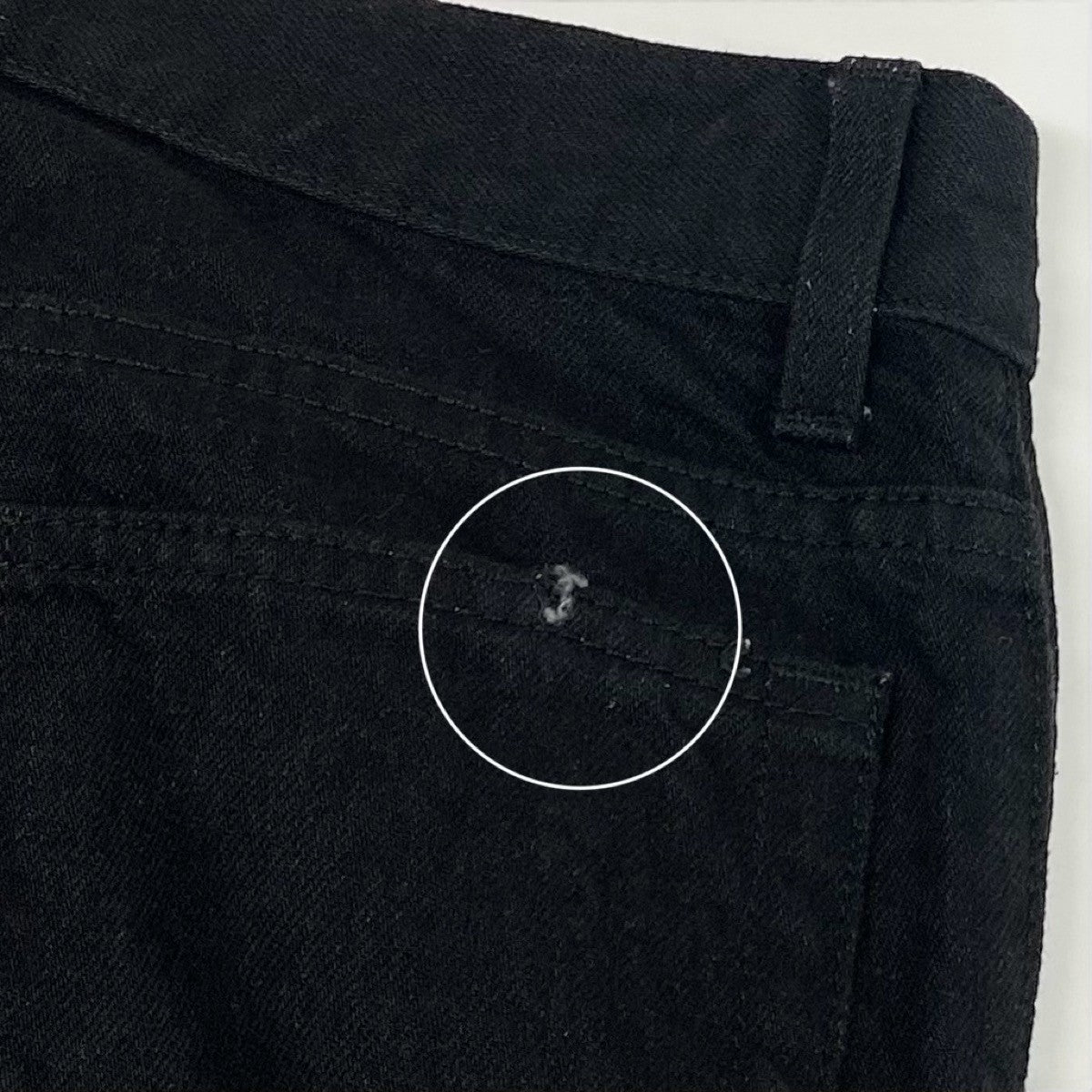 13i14 SAINTLAURENT サンローラン デニムパンツ ボトムス イタリア製 26サイズ ブラック コットン100% レディースu02t