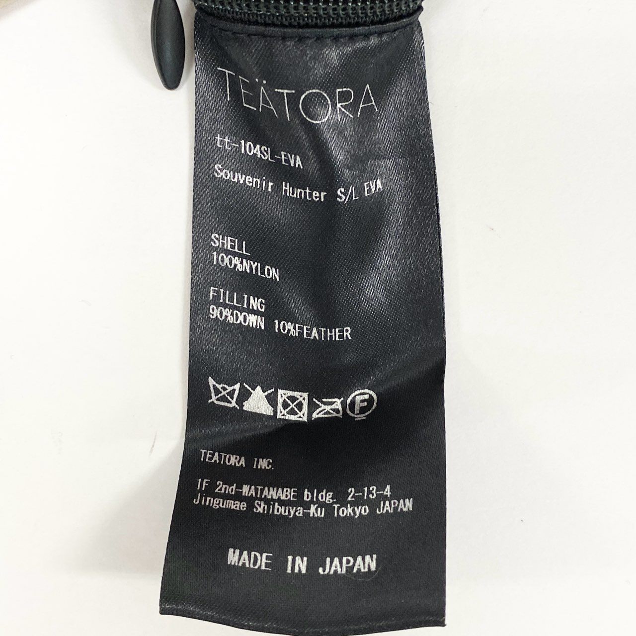 45h26 TEATORA テアトラ SOUVENIR HUNTER S/L METALLIC EVAPOD ダウンジャケット 日本製 軽量 tt-104SL-EVA ブラック ナイロン メンズo07t