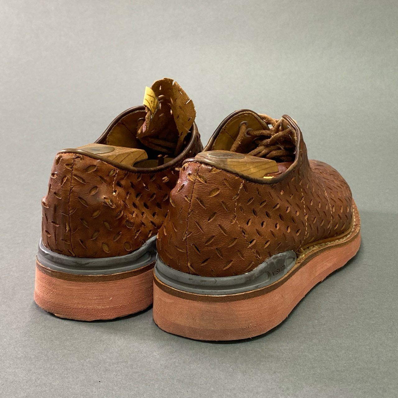 3c3 visvim ヴィズヴィム PATRICIAN FOLK パンチングレザーシューズ レースアップ メンズ 紳士靴 10 ブラウン 本革