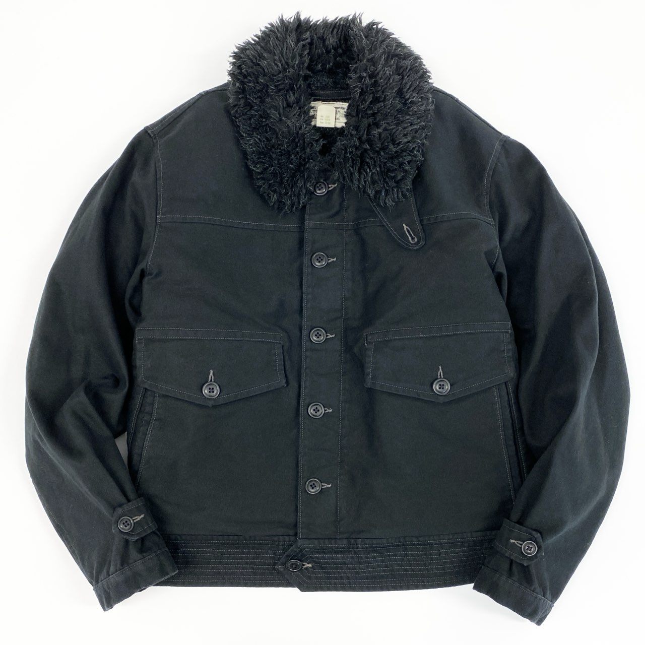 59e7 DOUBLE RL ダブルアールエル RRL ラルフローレン シアリングジャケット デッキジャケット サイズM ブラック メンズ 男性用 アウター