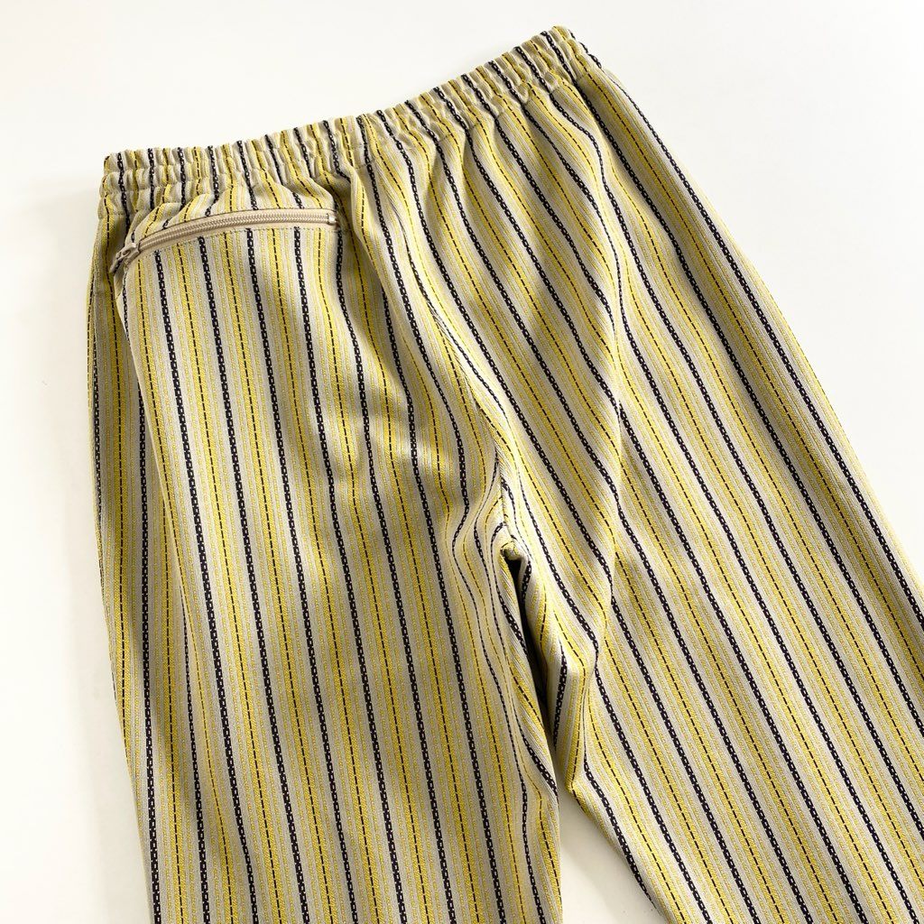 71g3 《美品》 Needles ニードルス 23ss Track Pant - Poly Jq. トラックパンツ ストライプ ジャージ ボトム MR283 S イエロー ポリエステル