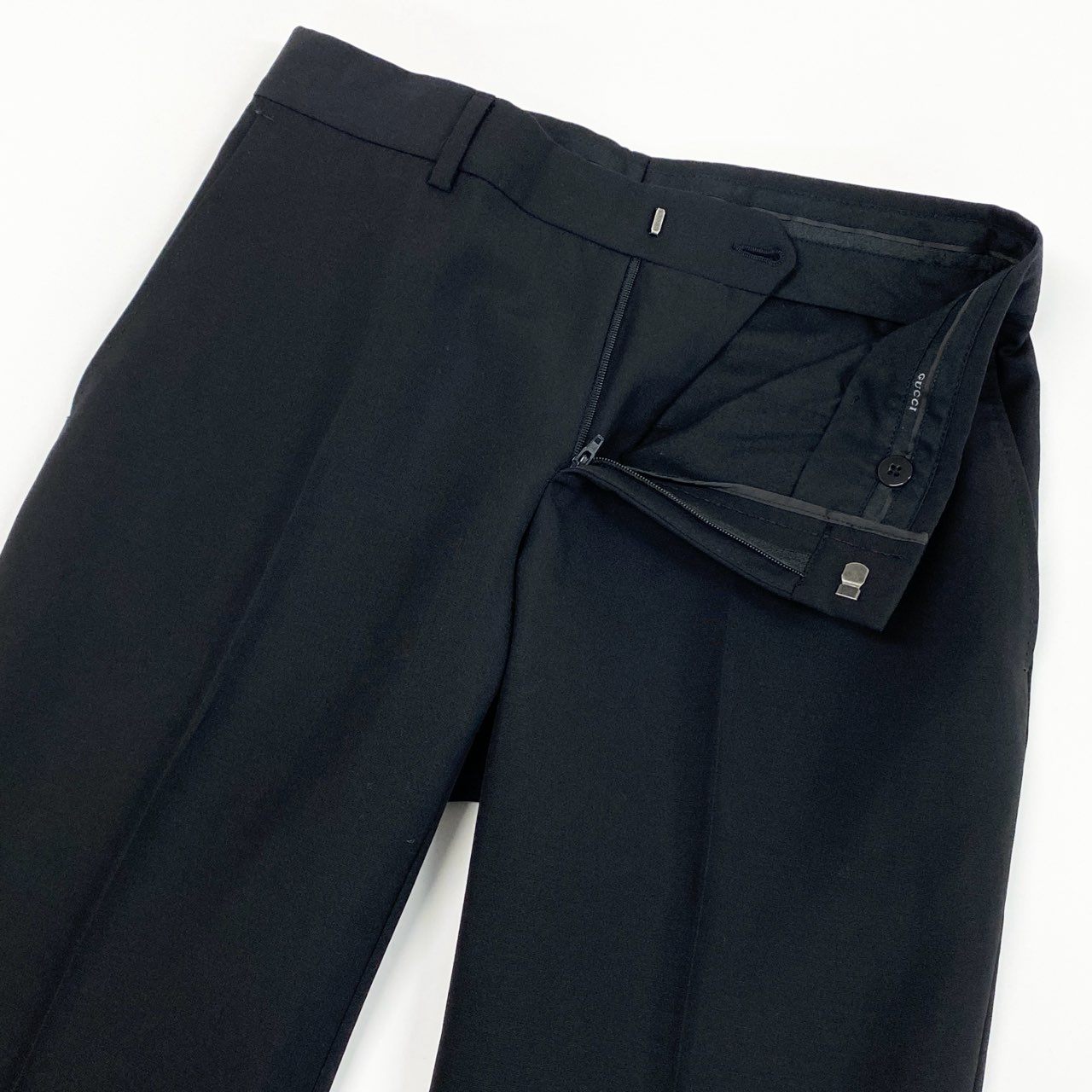 76a14 GUCCI グッチ インターロッキングG フォーマル スーツ セットアップ 75907G 46 ブラック ビジネス セレモニー イタリア製