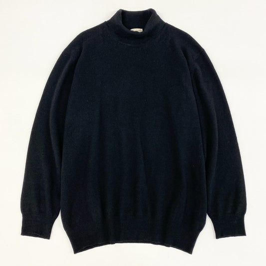 22f18 COLOMBO コロンボ 総カシミヤ 大きいサイズ イタリア製 タートルネック ニット セーター  52 ブラック カシミヤ100% カシミア