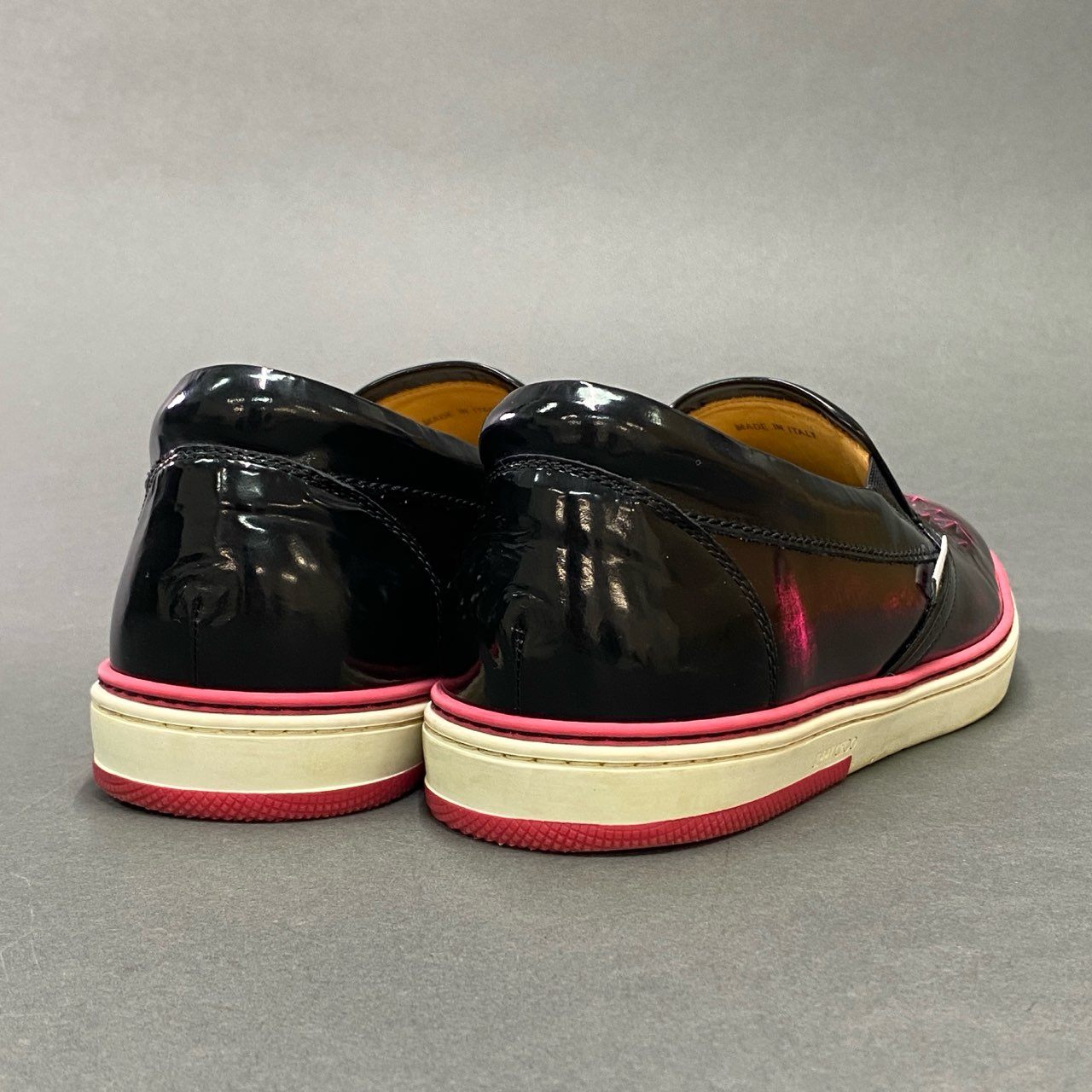 4a27 JIMMY CHOO ジミーチュウ イタリア製 132GROVE スター ローカットスニーカー スリッポンシューズ 43 ピンク レザー