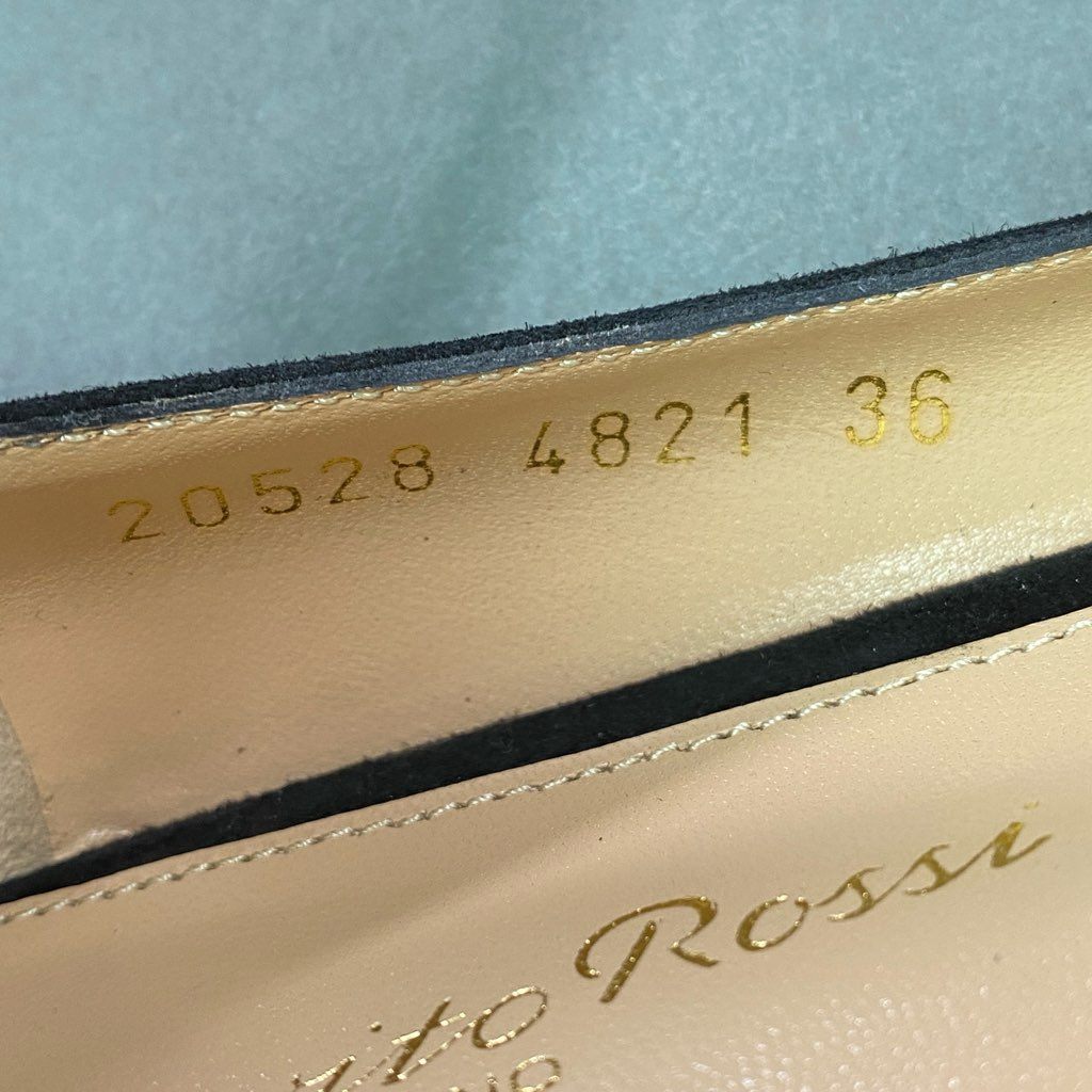 7d7 Gianvito Rossi ジャンヴィトロッシ フラットパンプス ストラップベルト シューズ バレエシューズ SOFIA FLAT イタリア製 36 ブラック