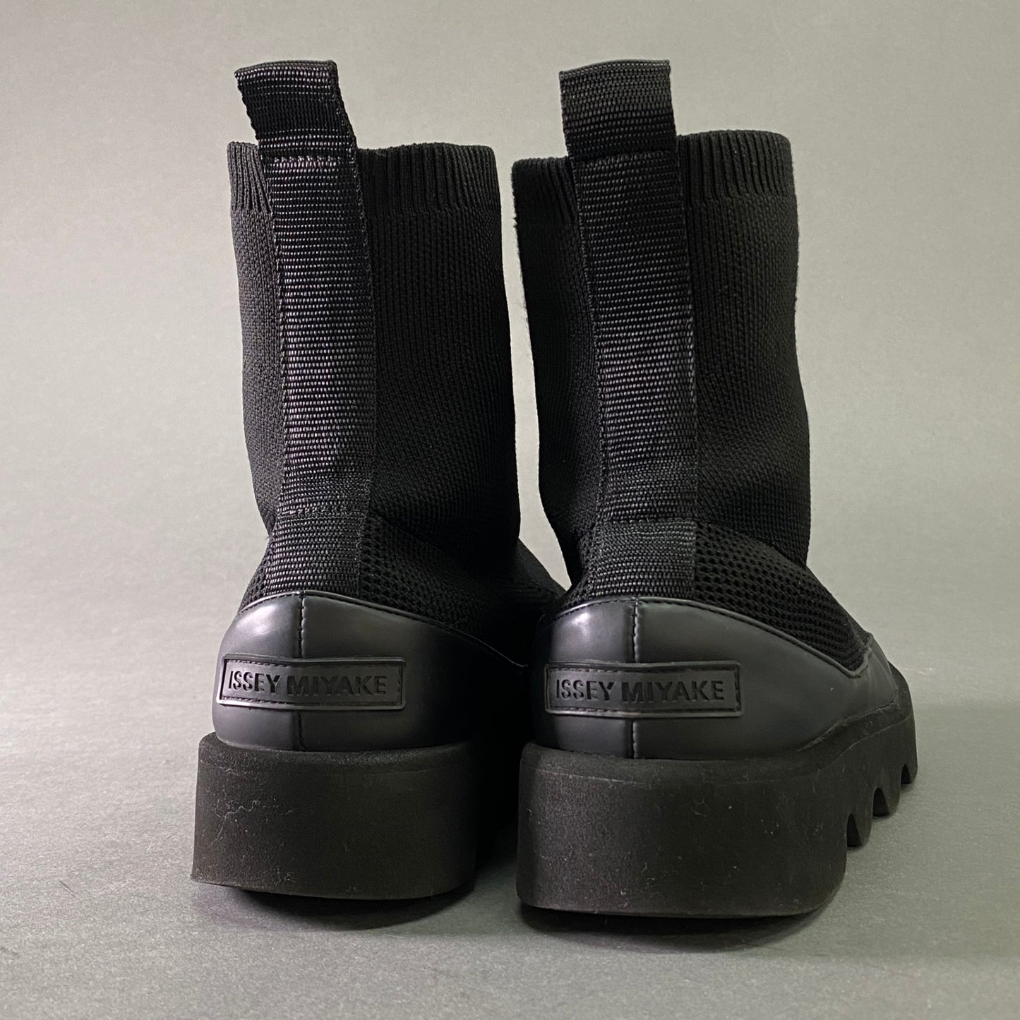 3l25 ISSEY MIYAKE イッセイミヤケ × UNITED NUDE ユナイテッドヌード BOUNCE FIT ソックススニーカー ブーツ 38 24~25cm ブラック シューズ