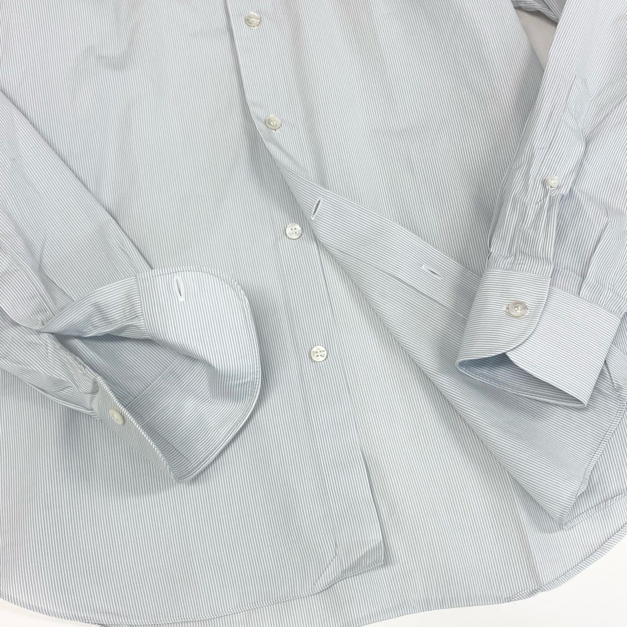 22f18 FRAY フライ 長袖シャツ メンズシャツ 長袖シャツ ストライプシャツ ドレスシャツ メンズ 男性用 ホワイト×ブルー