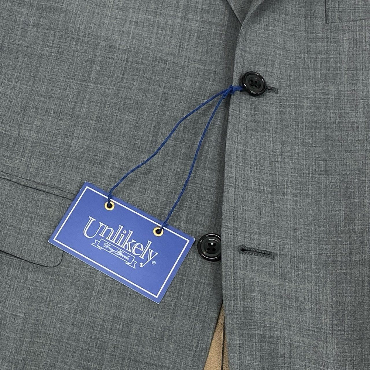 76g4 《未使用》 Unlikely アンライクリー 24ss Assembled Sports Coat アッセンブレッド スポーツ コート テーラードジャケット ブレザー U24S-16-0003 サイズL グレー トロピカルウール メンズ 紳士服
