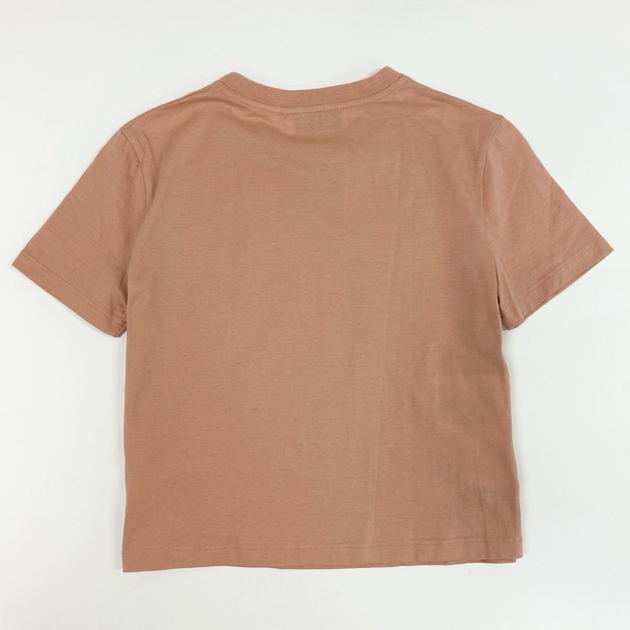 49l6 定価¥97,900 miumiu ミュウミュウ 2023年 フロントロゴ コットン Tシャツ XS ピンクベージュ カットソー TEE イタリア製