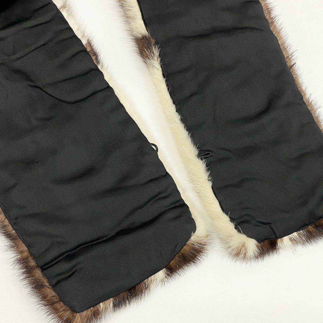 87j23 最高級毛皮 クロスミンク ミンクファー 毛皮マフラー ティペット 衿巻 アイボリー ブラウン ミンクファー レディースu02t