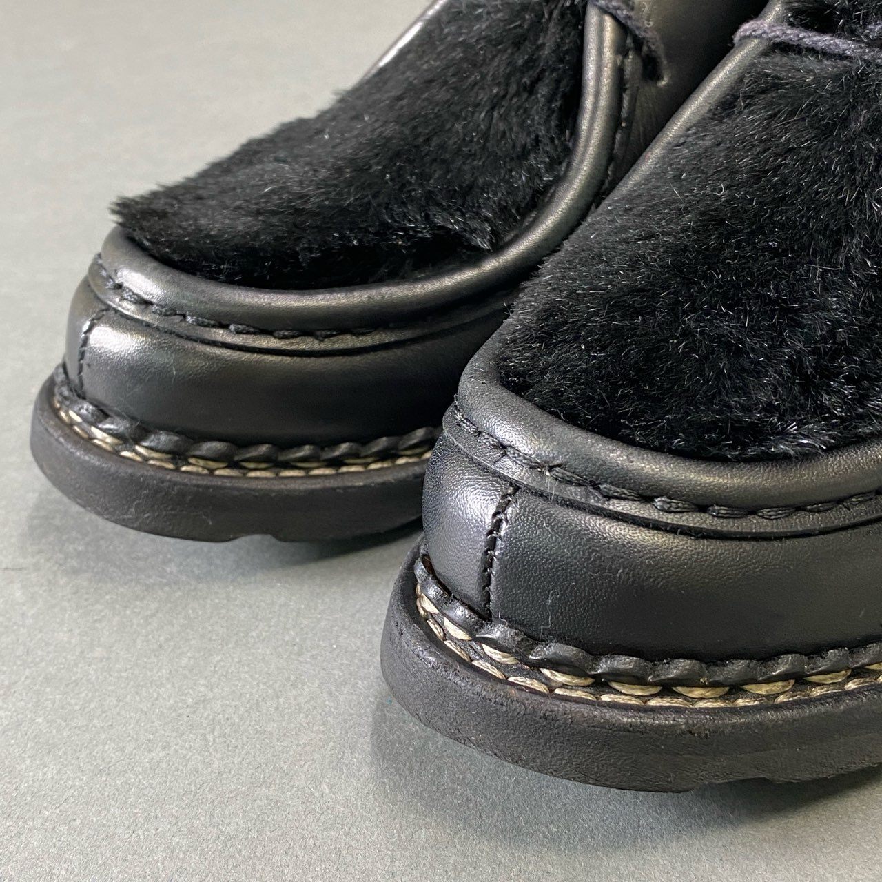 1g28 Paraboot パラブーツ MICHAEL ミカエル チロリアンシューズ 4 1/2 ブラック レザー ハラコ 革靴