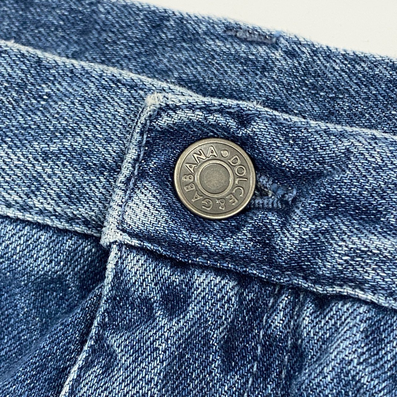 18k27 《美品》 DOLCE&GABBANA ドルチェアンドガッパーナ DENIM LOOSE ルーズフィットジーンズ カットオフ 切替デニムパンツ イタリア製 国内正規品 44 ブルー系 コットン100