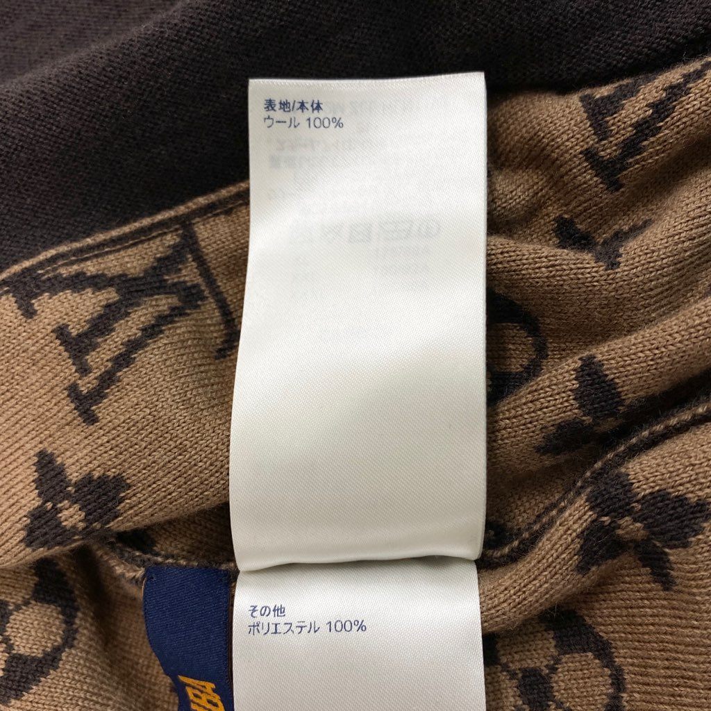 1l8 イタリア製 LOUIS VUITTON ルイヴィトン NBAモノグラム グラフィックジップアップニットブルゾン ジャケット RM212M ZLL HLN11W サイズS ブラウン ウール100% メンズ 秋冬