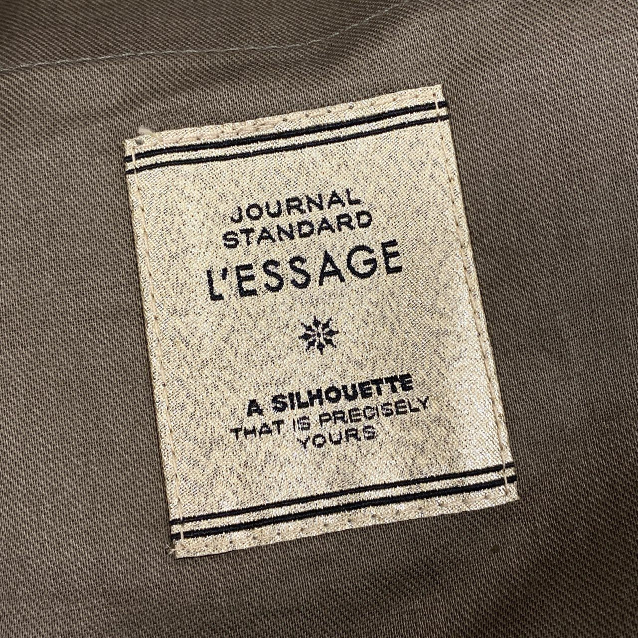 51f3 【新品タグ付き】 JOURNAL STANDARD L’ESSAGE ジャーナルスタンダード レサージュ 2024SS FINX ギャバ チノパンツ ワイドパンツ 24-030-370-0010 サイズ36 カーキ コットン100% レディース