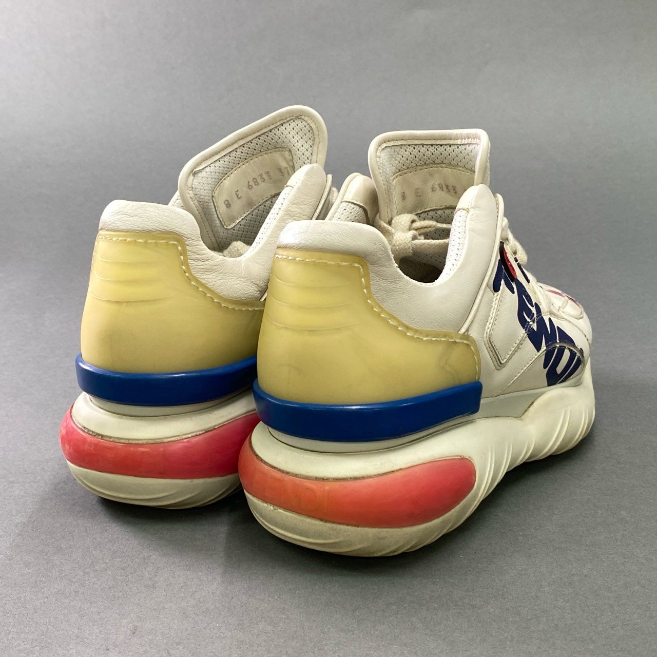5d21 FENDI フェンディ × FILA フィラ MANIA マニア ロゴスニーカー 37 ホワイト レザー シューズ 箱付き