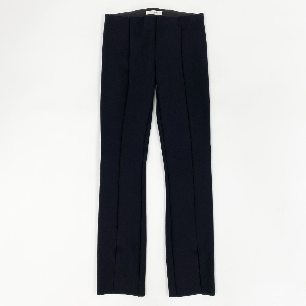 5c21 【美品】 THE ROW ザ ロウ スキューバパンツ Essentials Thikde Pant ストレッチスクーバナイロン ウエストゴム 裾スリット レギンスパンツ 3448 K106 XS ブラック