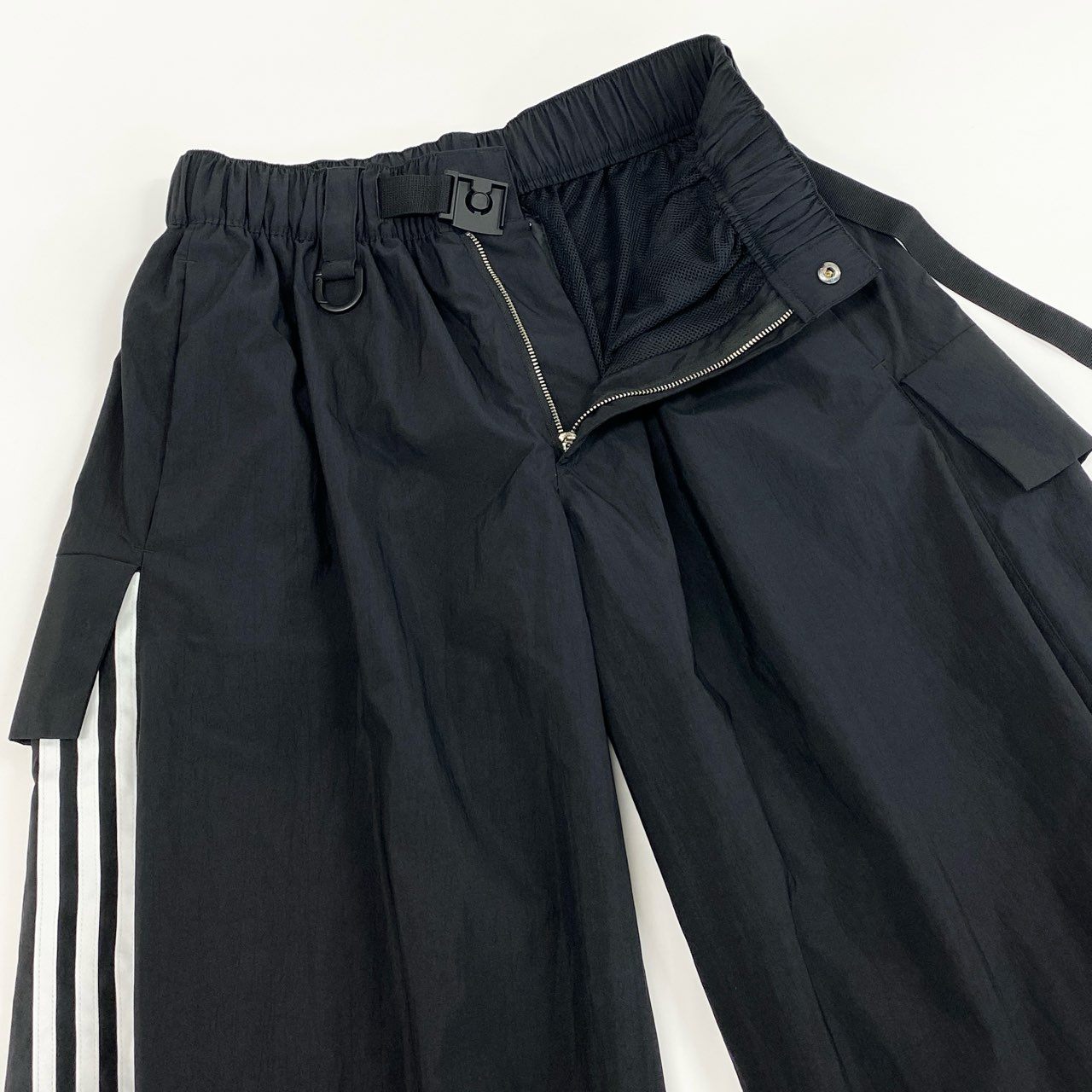 38f9 《美品》 Y-3 ワイスリー 24AW NYL PANT カーゴ トラックパンツ IW7498 S ブラック リップストップ Yohji Yamamoto ヨウジヤマモト