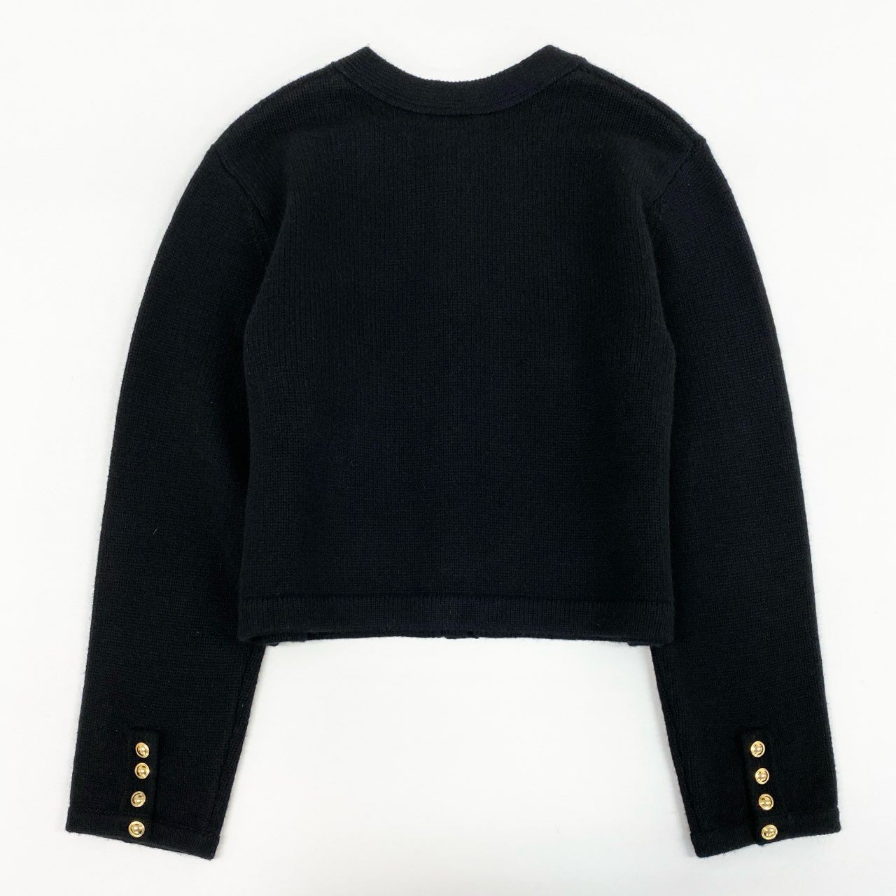 3l10《タグ付き》 Deuxieme Classe EVERYDAY I LIKE エブリデイアイライク カシミヤブレザー ニットカーディガン 金ボタン 22-010-520-8060 サイズF ブラック カシミヤ100% レディース