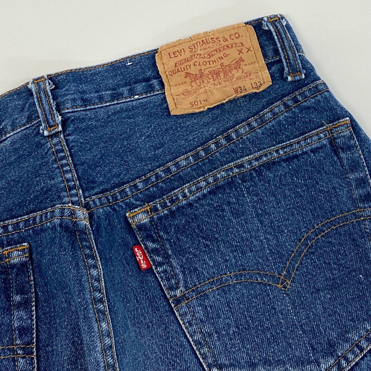 34d4 80's Levi's リーバイス ボタン裏555 バレンシア工場 VINTAGE ヴィンテージ 88年製 501xx デニムパンツ ジーンズ ストレート ボトムス w34 L33 インディゴ