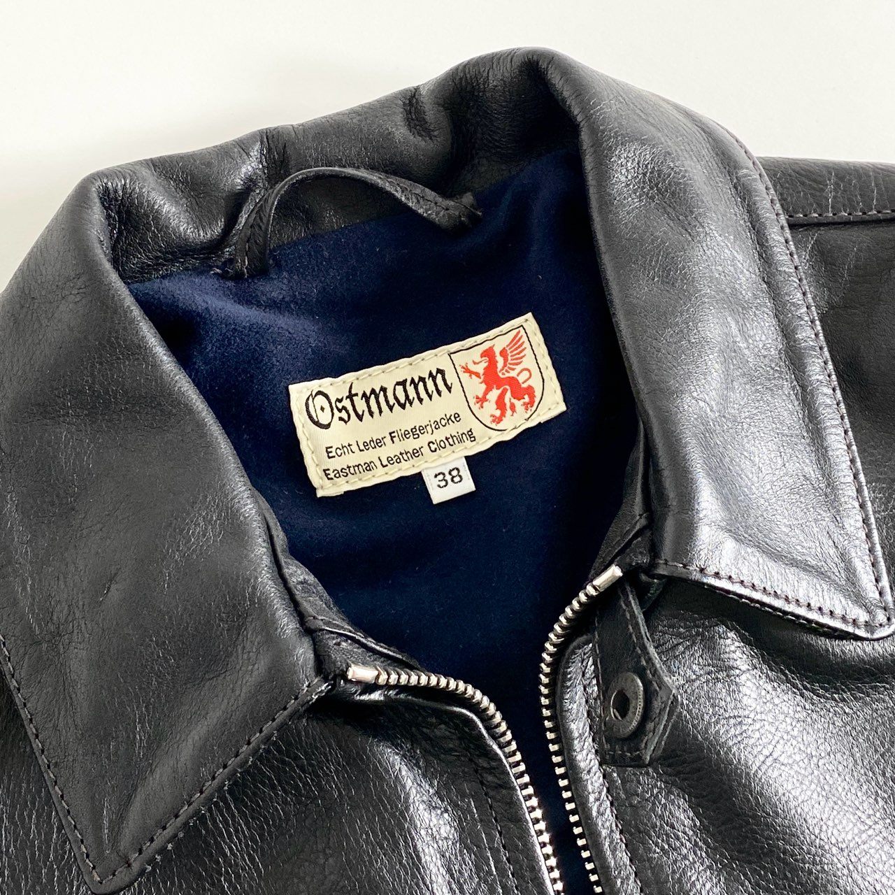 33d12 EASTMAN LEATHER CLOTHING イーストマンレザー OSTMANN オストマン ドイツ空軍 フライトジャケット レザージャケット 38 カウハイドレザー