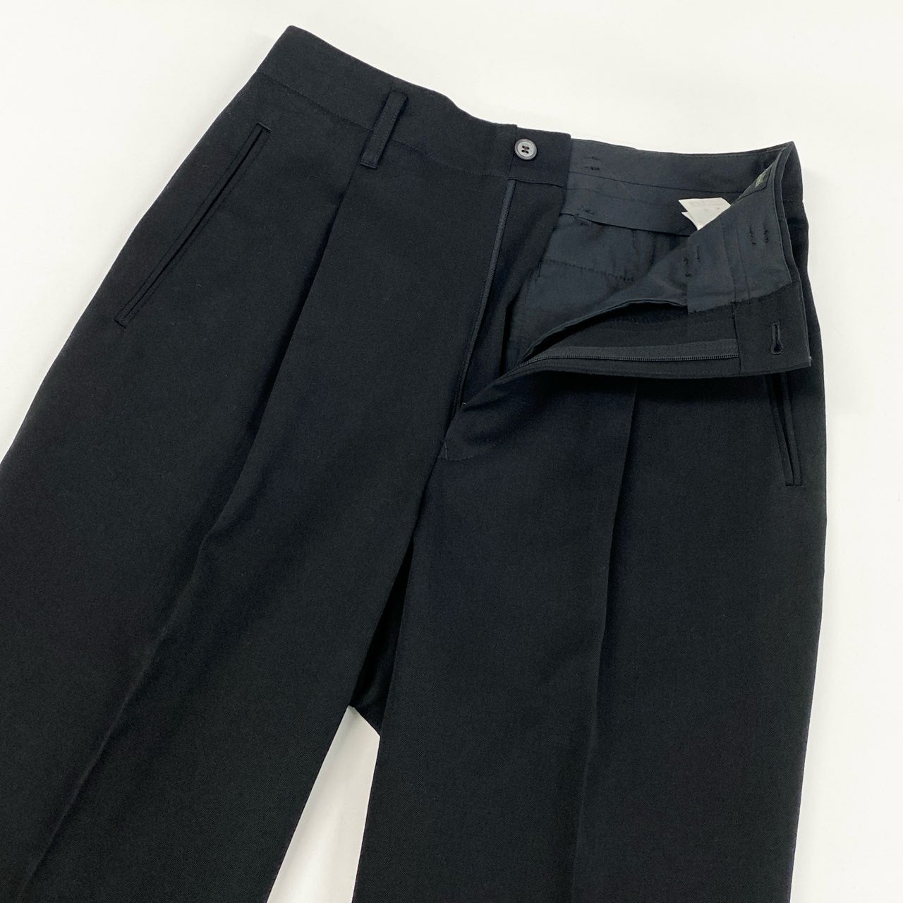 53h27 Jean Paul Gaultier HOMME ジャンポールゴルチエオム ダブルプレスト セットアップ スーツ テーラードジャケット スラックスパンツ 48 ブラック ウール 日本製 メンズo07t