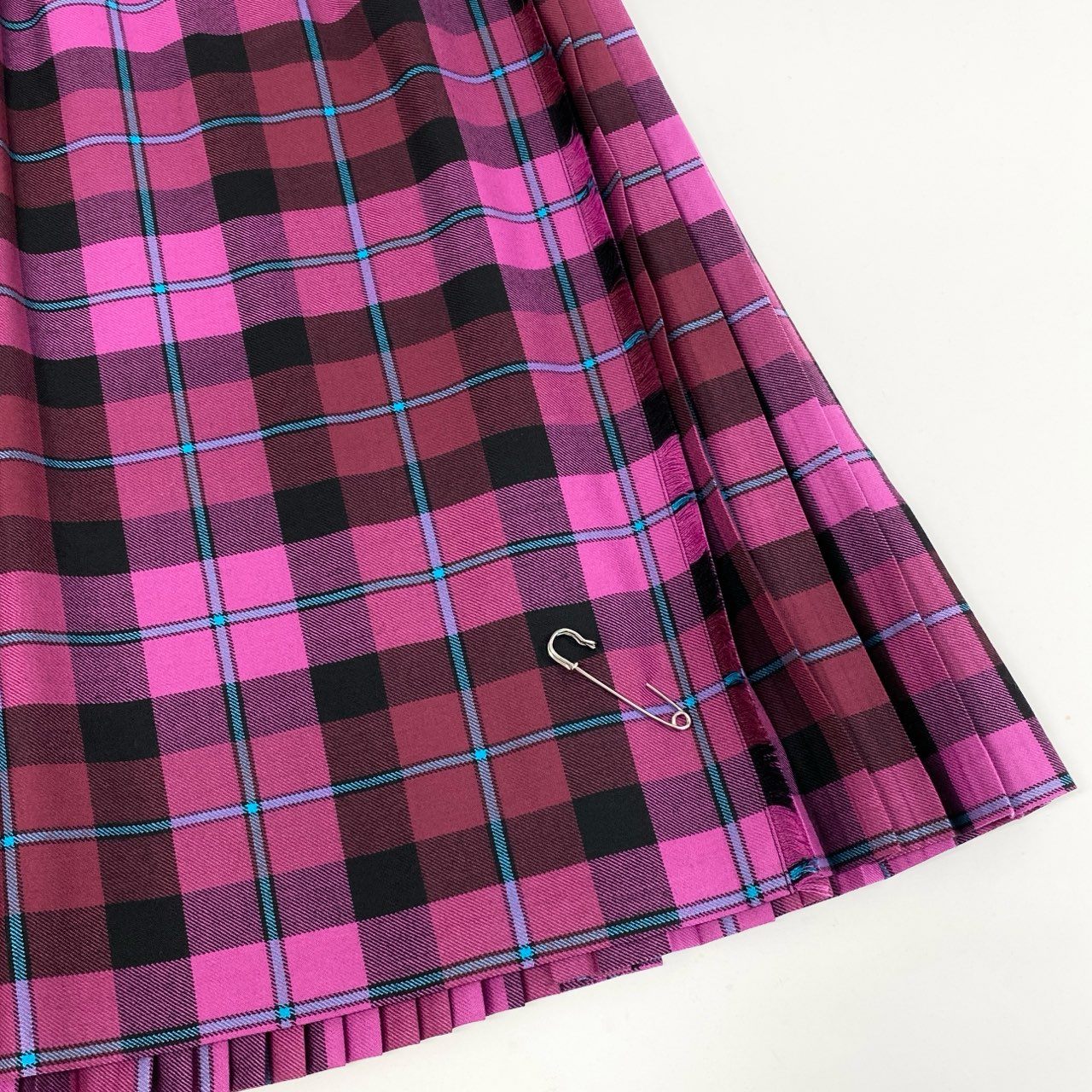 84i10【極美品】 O’NEIL OF DUBLIN オニールオブダブリン ユナイテッドアローズ別注 チェックスカート ベルト プリーツスカート ロングスカート ピンク レディース 女性用 GB10 u02t