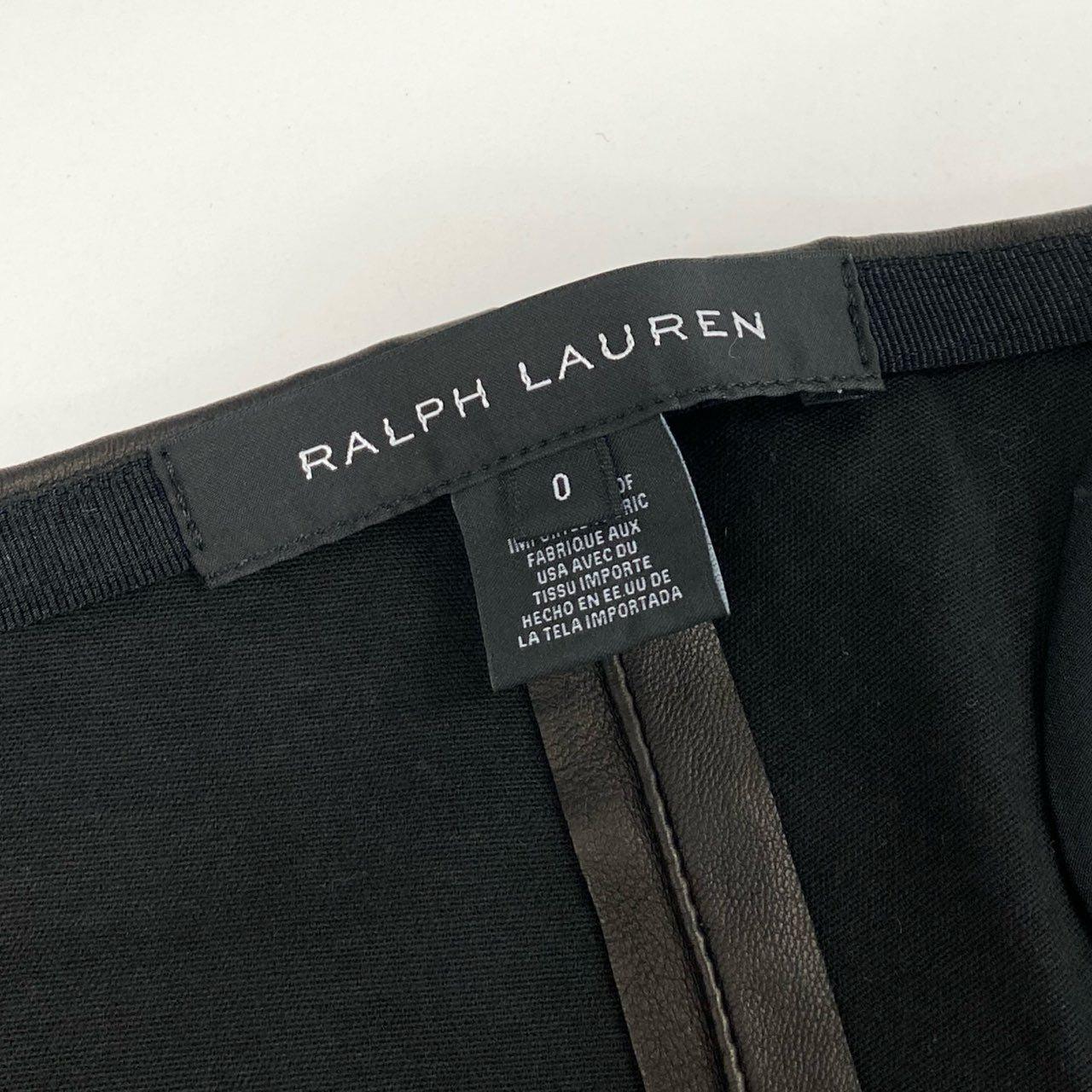 49i11 【美品】 RALPH LAUREN ラルフローレン レザーパンツ ラムレザー タグ付き スキニーパンツ ボトム レディース 女性用 12Y0101 0 ブラックu02t