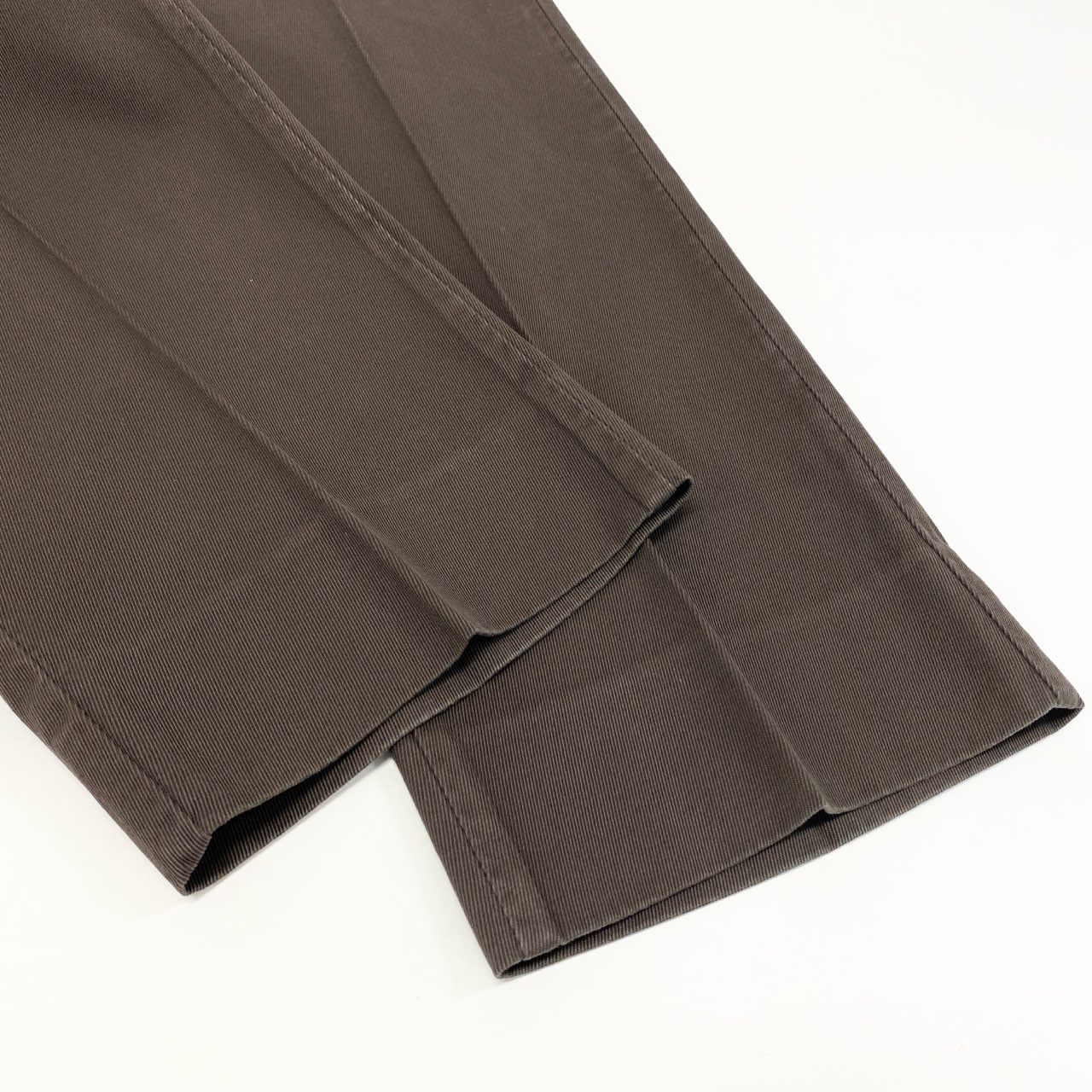 11i16 Ermenegildo Zegna エルメネジルドゼニア スラックスパンツ テーパードパンツ ボトムス 5ポケット 46 ブラウン系 コットン メンズu02t
