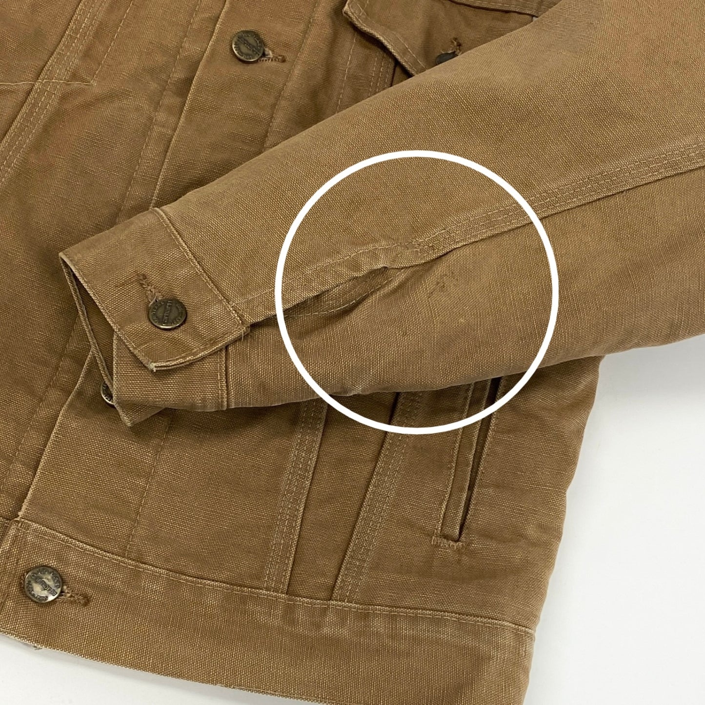 17h20 carhartt カーハート 80’s ヴィンテージ トラッカージャケット 38 ブラウン系 Vintage ダック生地 襟コーデュロイt18r