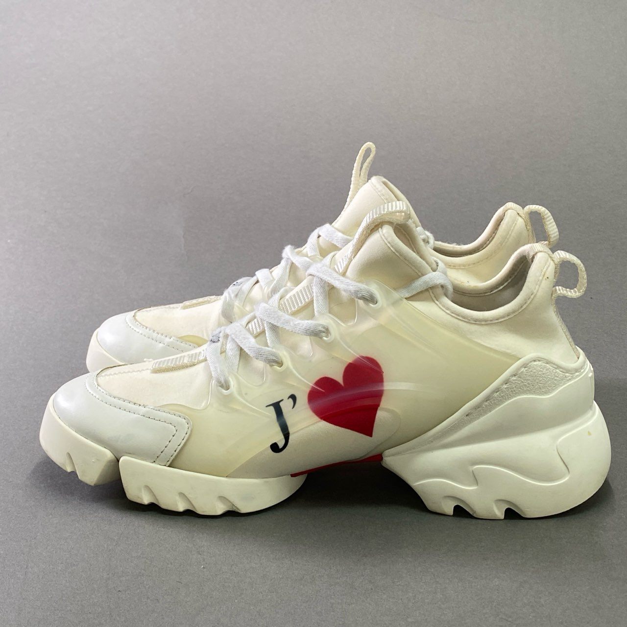 4d15 Christian Dior クリスチャンディオール D-CONNECT JETAIME ローカットスニーカー シューズ 37 1/2 ホワイト