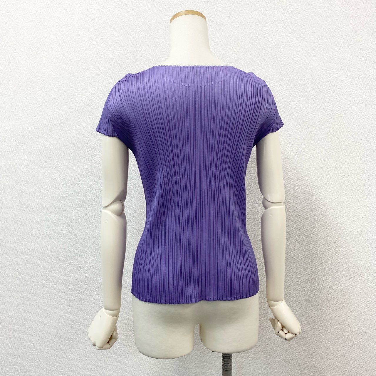 60f23 PLEATS PLEASE ISSEY MIYAKE プリーツプリーズ イッセイミヤケ 日本製 フレンチスリーブ カットソー トップス プリーツ加工 PP11-JK183 3 パープル