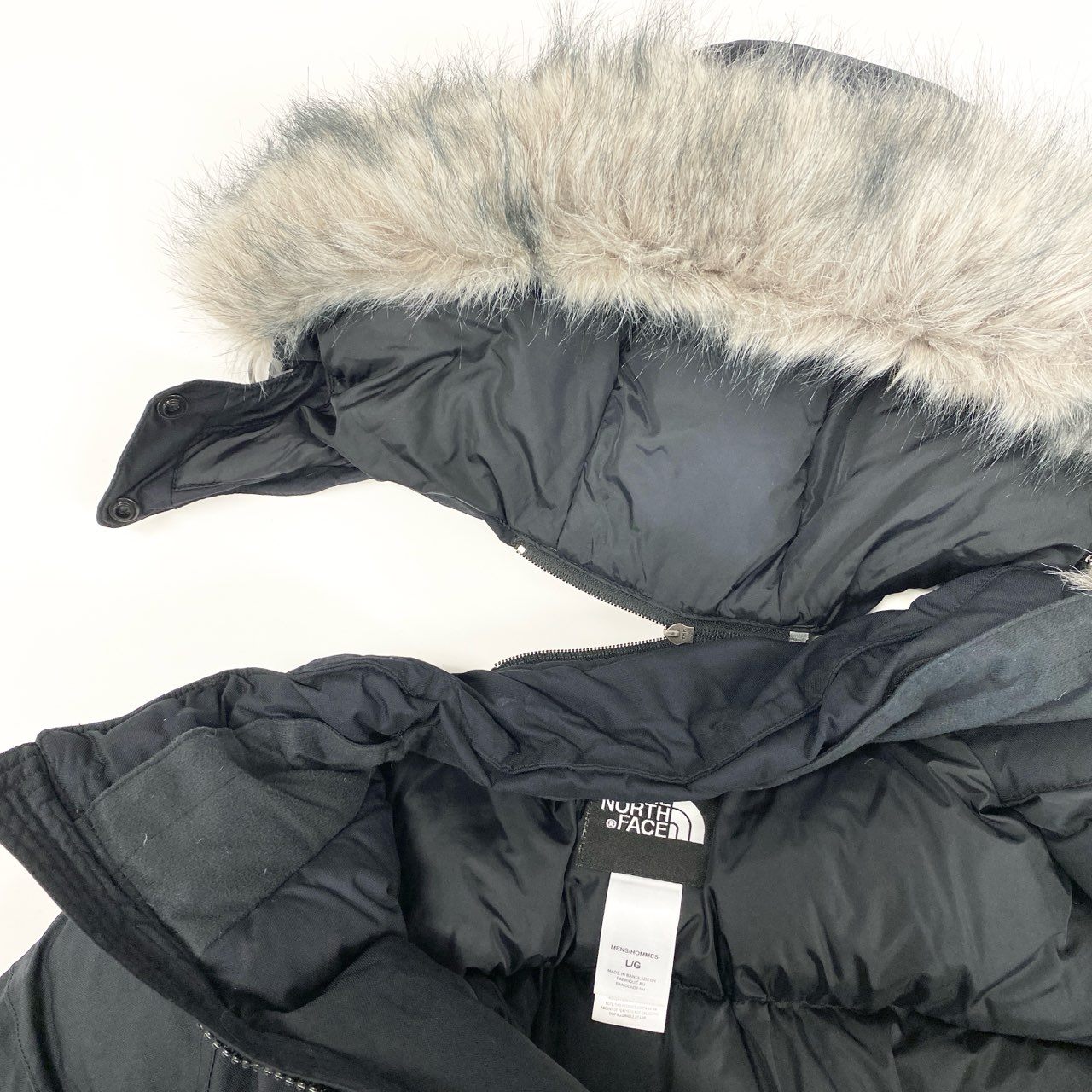 33G23 SWAGGER x THE NORTH FACE スワッガー ノースフェイス マクマードパーカー ダウンジャケット ND1450N Lサイズ ブラック ナイロン メンズ