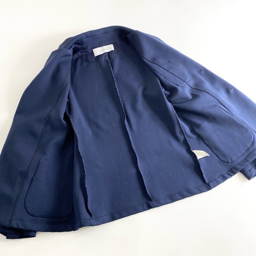 22e22 Curly & Co カーリー テーラードジャケット ブレザー カジュアルジャケット 日本製 2 ネイビー ポリエステル 春夏