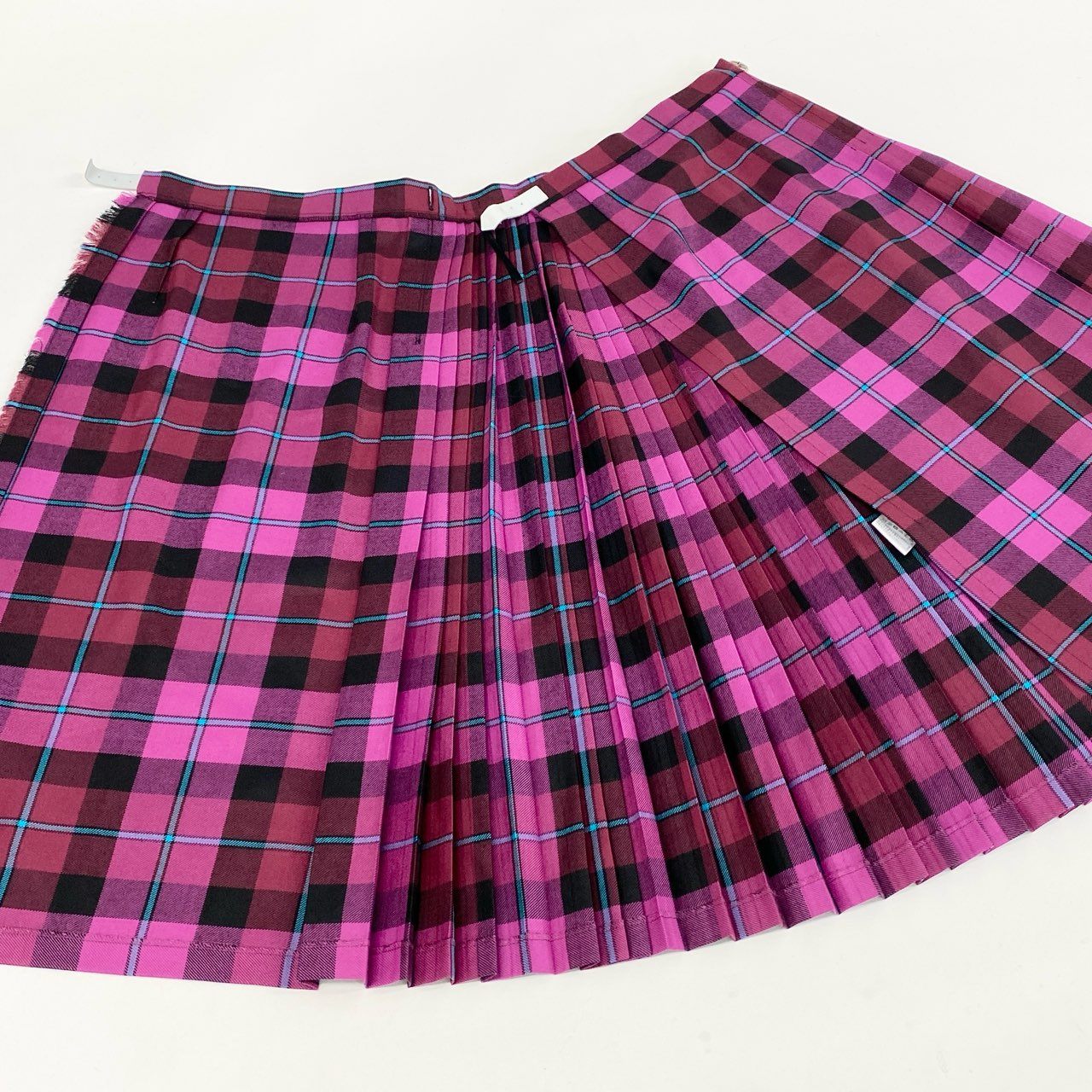84i10【極美品】 O’NEIL OF DUBLIN オニールオブダブリン ユナイテッドアローズ別注 チェックスカート ベルト プリーツスカート ロングスカート ピンク レディース 女性用 GB10 u02t