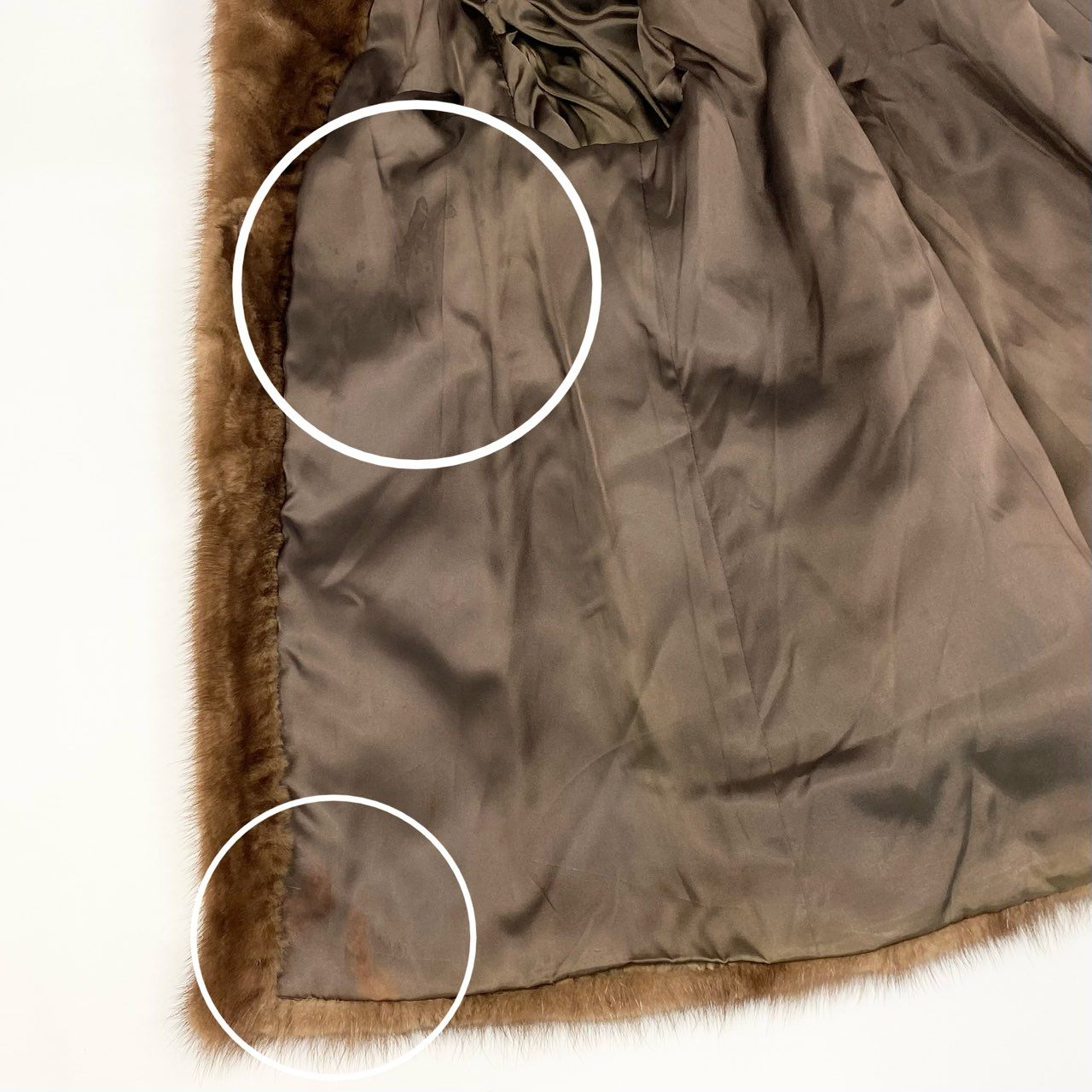 72a27 パステルミンク ファーコート サイズ11 茶系 本毛皮 Pastel Mink Fur Capet18r