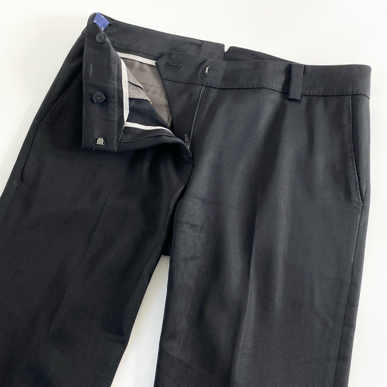 31d4-2 INCOTEX インコテックス 日本製 センタープレス テーパード スラックスパンツ ボトムス J1157/PT 42 ブラック ウール MADE IN JAPAN