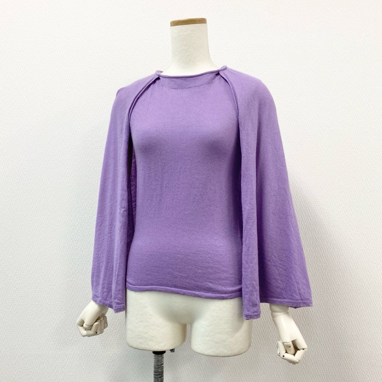 83f20 MYLAN Tokyo マイラントーキョー ケープカシミアニット カシミヤニット 総カシミア ニットケープ ポンチョ レディース 女性用 MY15AW-KR001 パープル カシミヤ100%
