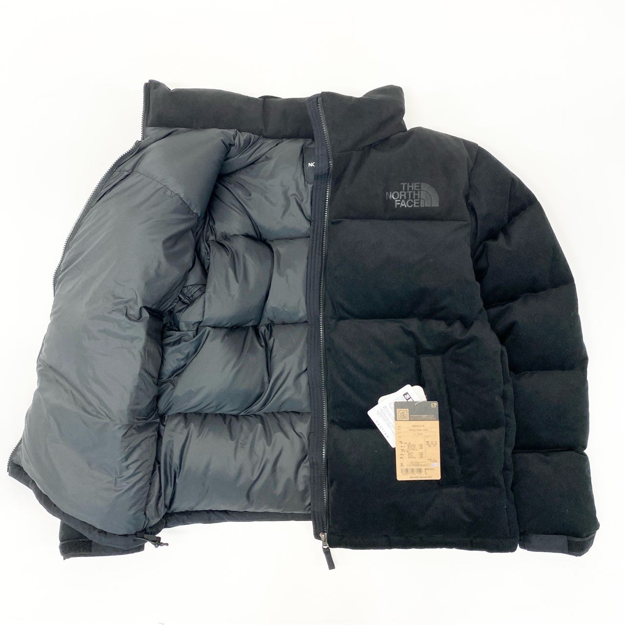 67j20 《未使用品》 THE NORTH FACE ノースフェイス Corduroy Nuptse Jacket コーデュロイ ヌプシ ダウンジャケット ND92231R XL ブラック タグ付き アウトドアt18r