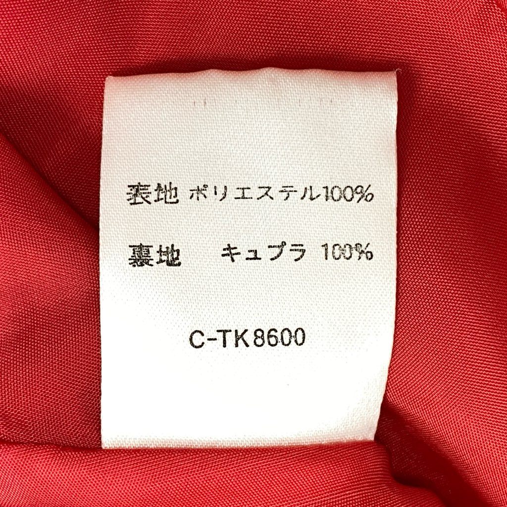 63d8-7 Thierry mugler ティエリー ミューグレー ジャケット/スカート スーツ セットアップ レースアップ 変形デザイン サイズ7AR/60-88 レッド ポリエステル100% レディース 日本製