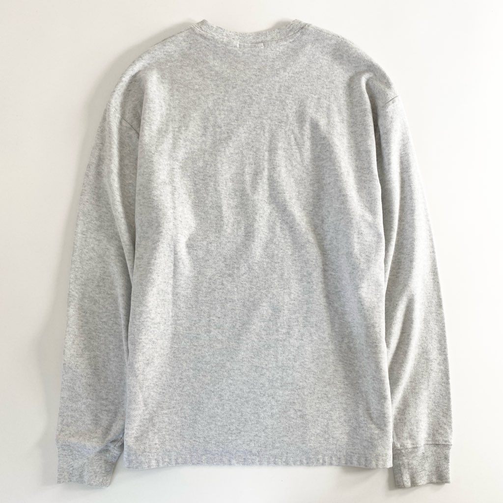 2d10-2 KITH キス Quinn Pocket クインポケット ロングスリーブTシャツ 長袖 ロンT ロゴ KHM030317 S グレー コットン100%