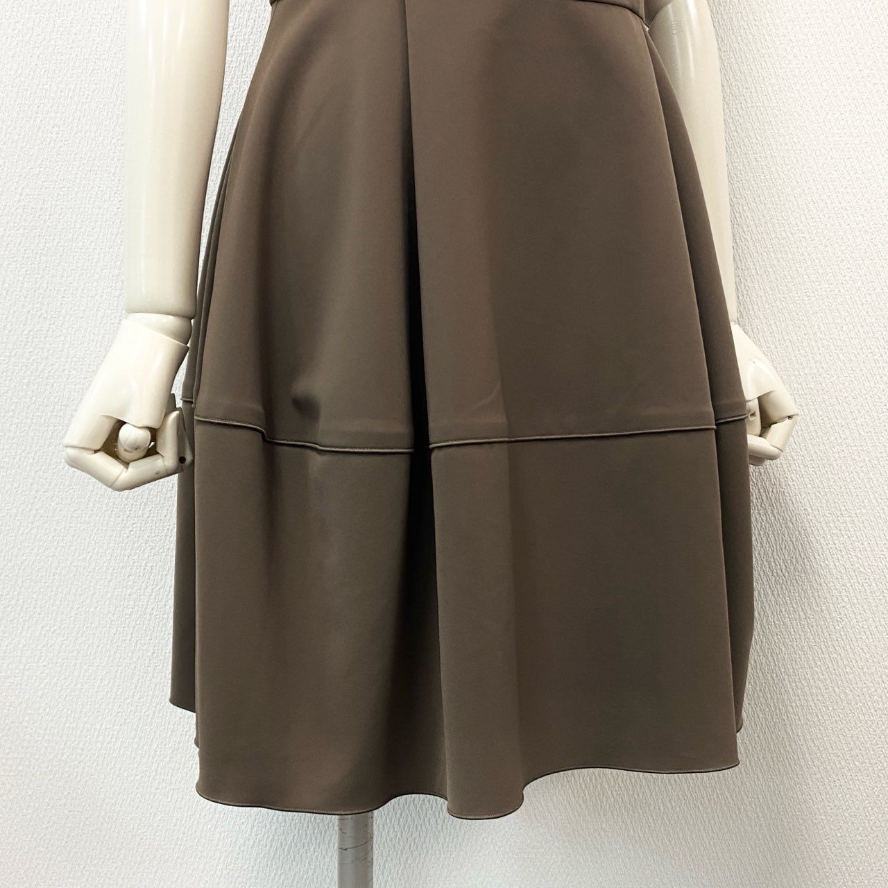 69k20 FOXEY NEW YORK フォクシー ニューヨーク Baron Dress バロンドレス ワンピース 32796 40 ブラウン ストレッチ 伸縮性○ 日本製