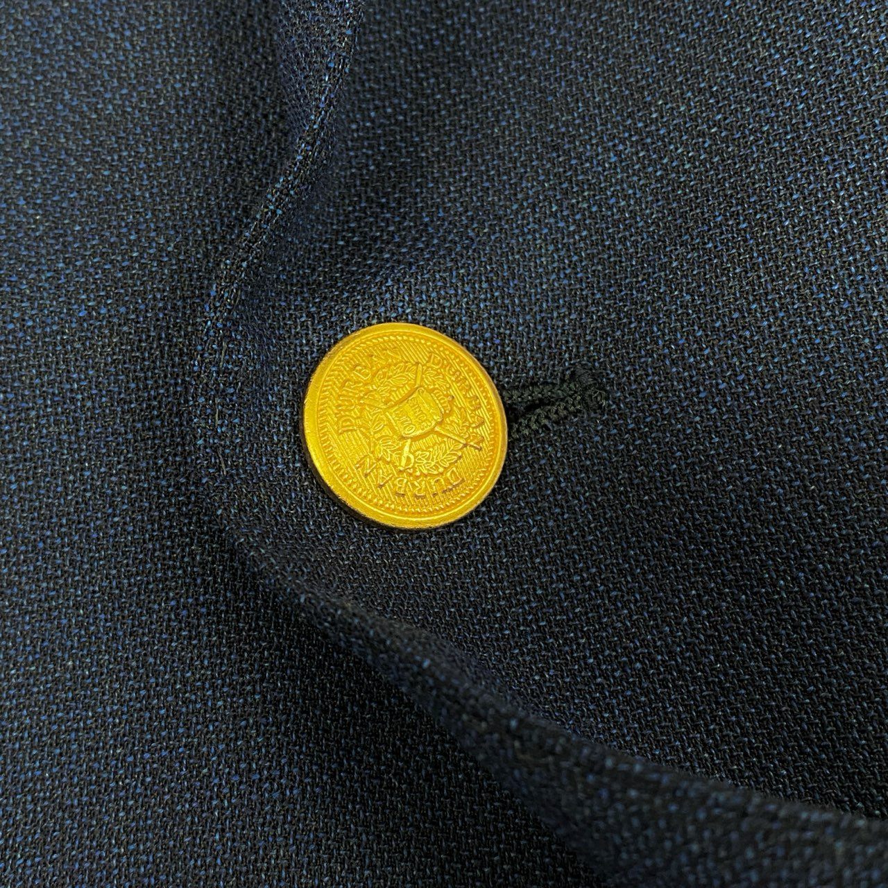 45e9 DURBAN ダーバン Loro Piana ロロピアーナ サマーウール 背抜き 金ボタン 紺ブレ ダブルブレスト ピークド ブレザー テーラードジャケット サイズAB4 ネイビー メンズ 春夏