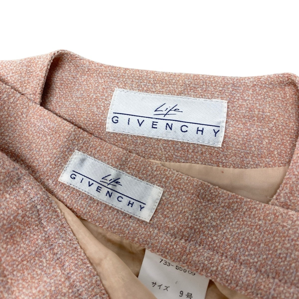 91h3 GIVENCHY ジバンシー スカートセットアップ クロップドジャケット スカート 9サイズ オレンジベージュ レディース 女性用u02t