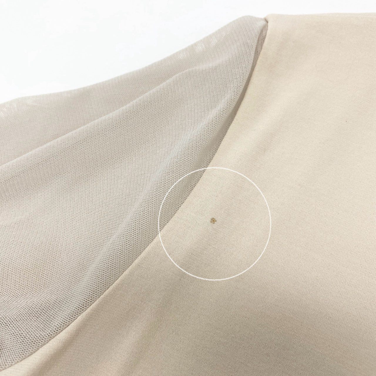 67k20 TOKUKO 1er VOL トクコプルミエヴォル 7分袖ワンピース メッシュ切替 シアースリーブ チュニックワンピース フロントプリント レディース 9 ベージュ系u02t