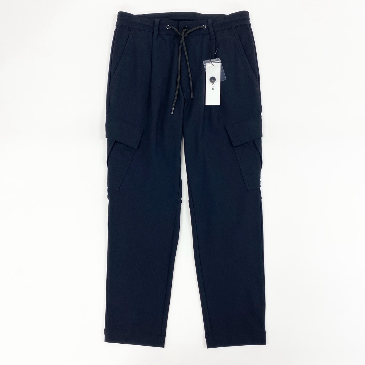 66g8 【未使用】 PIUORO ピウオロ ストレッチ◎ カーゴパンツ ジョガーパンツ ナイロン混 無地 レディース 女性用 タグ付き PR01P03 02 ブラック 画像参照