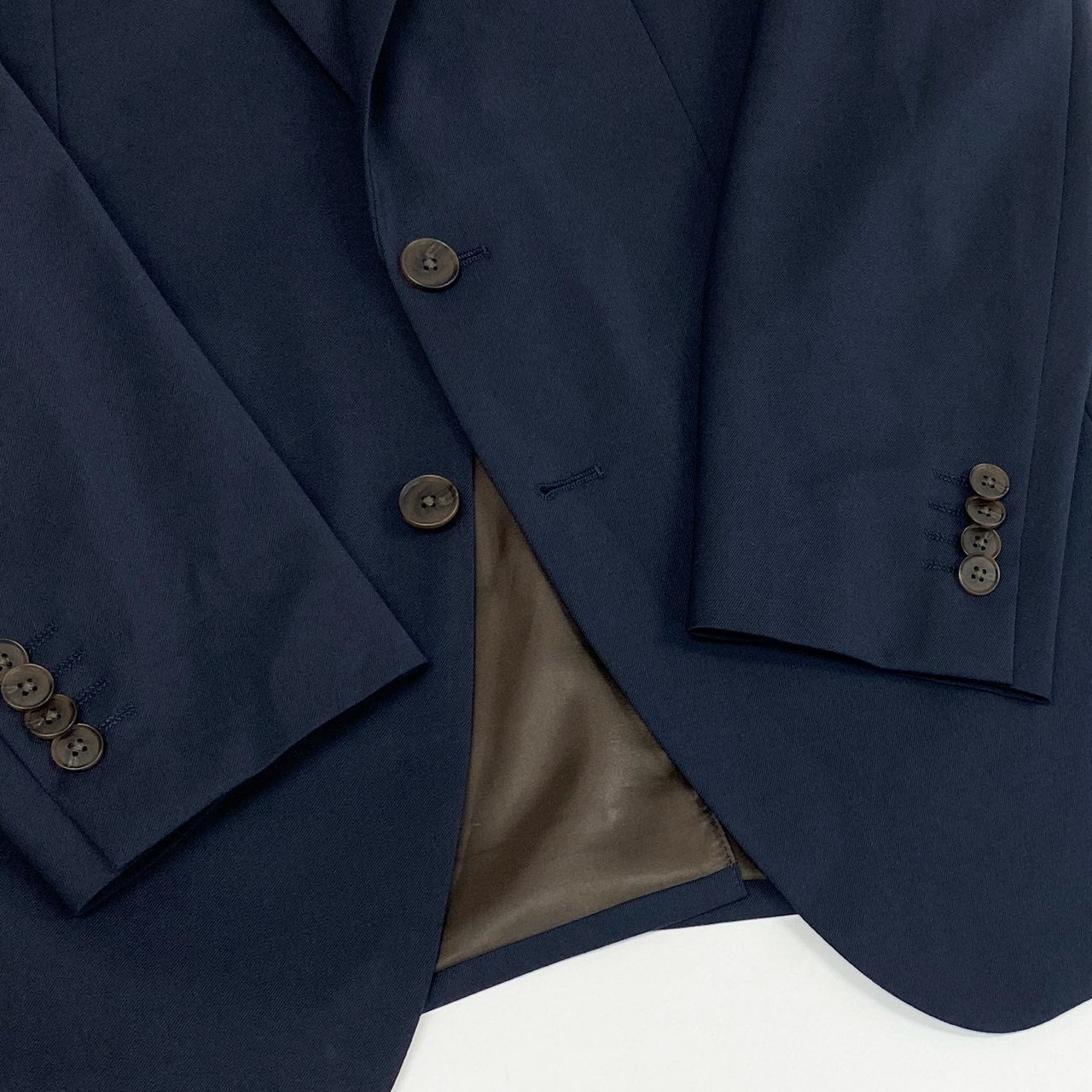 53j17 FABRIC TOKYO ファブリックトーキョー セットアップスーツ 3ピース シングルスーツ ビジネス フォーマル ネイビー メンズu02t
