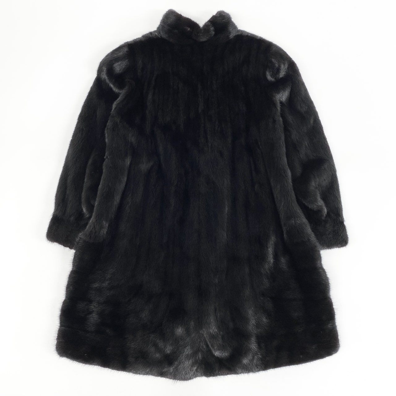 53e2 SAGA MINK サガミンク 銀サガ ダークミンク ミンクコート ロングコート 最高級毛皮 毛皮コート MINK FUR F フリーサイズ ブラック系