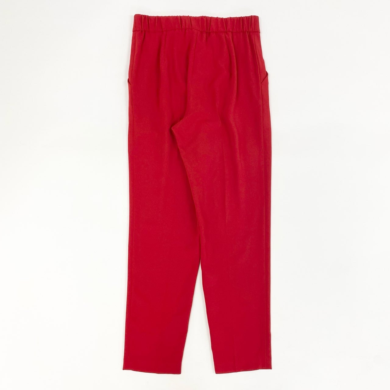 78d4 ADORE アドーア ジョーゼットパンツ 2タックスラックス トラウザー ボトムス 日本製 531-2130113 36 レッド