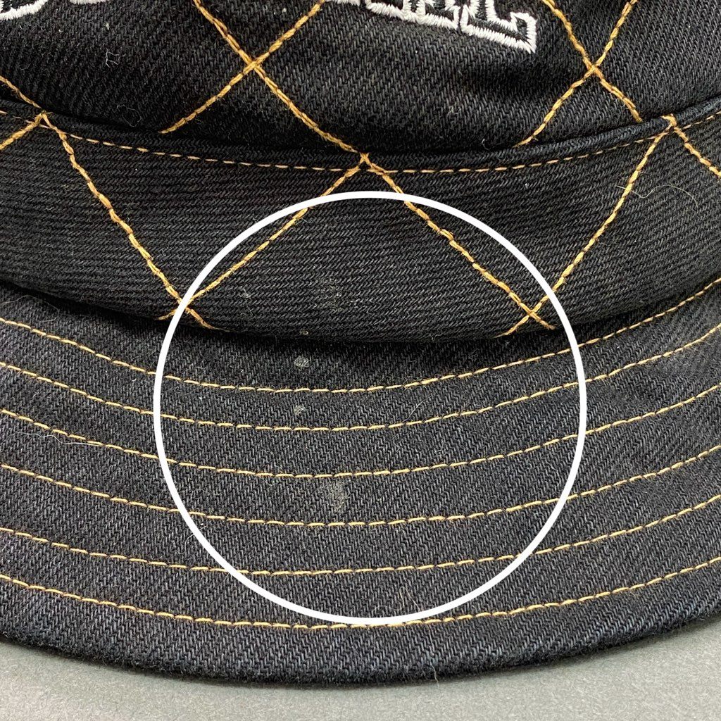 9d5 Supreme シュプリーム Diamond Stitch Crusher Hat バケットハット クラッシャーハット ブランドロゴ M/L ブラック コットン100%